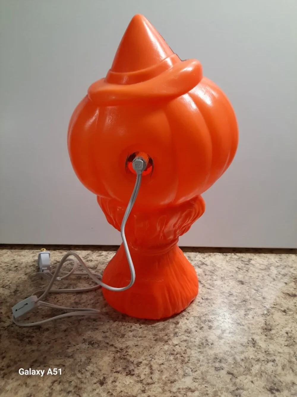 Vintage 1969 Empire Halloween Blow Mold Pumpkin Witch Hat Lighted 14
